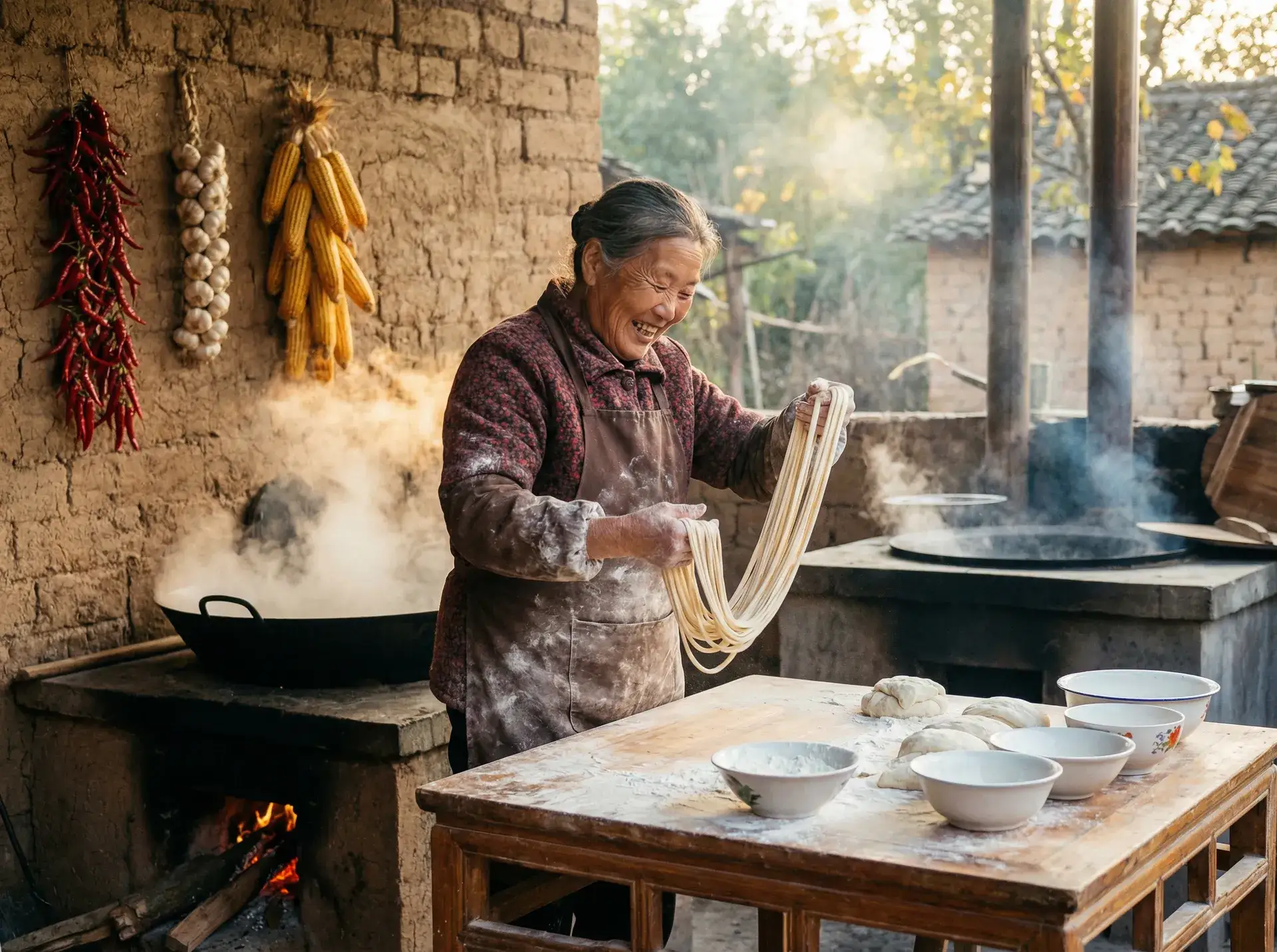 农家大嫂手擀面 - 番茄社区app 乡村美食